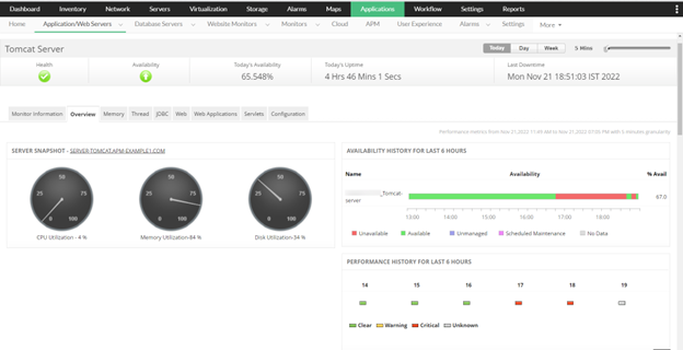 screenshot of ManageEngine OpManager Plus